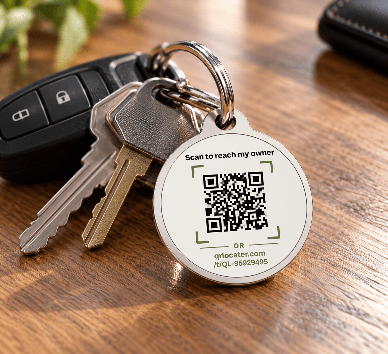 Steel Keyring UV QR tag, photo 3 of 5
